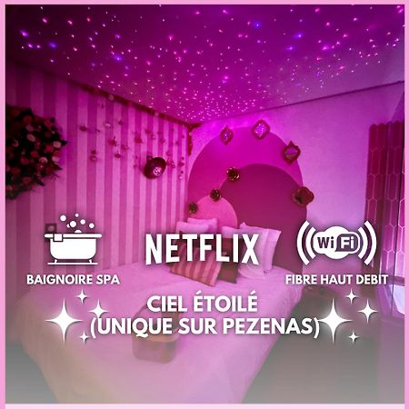 Romantic Room - Balneo - Ciel Etoile - Free Wifi - Netflix - Hyper Centre Pézenas Exterior foto